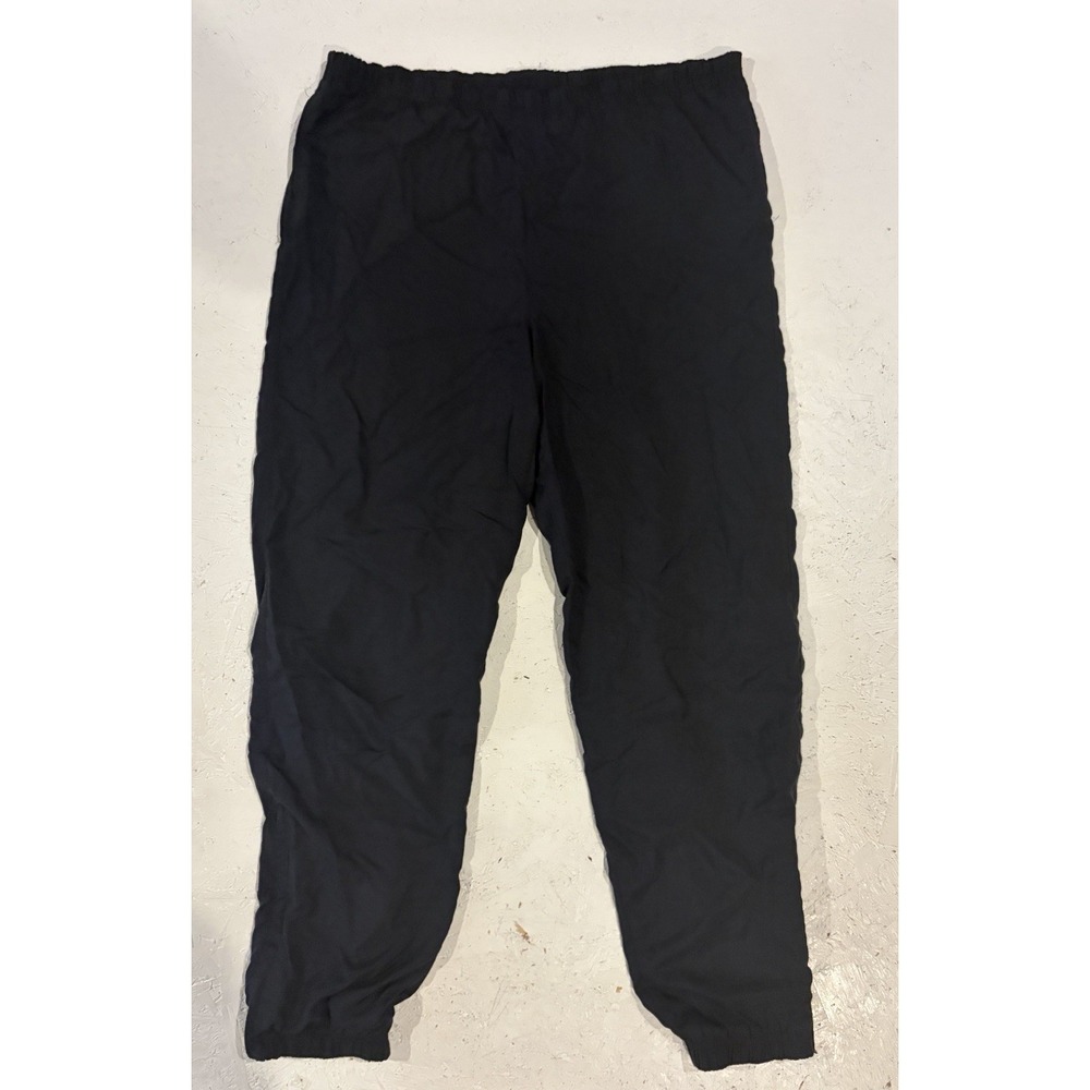 Nike Vtg 90s Lined Nylon Windbreaker Track Pants Mens Size Medium Black Joggers